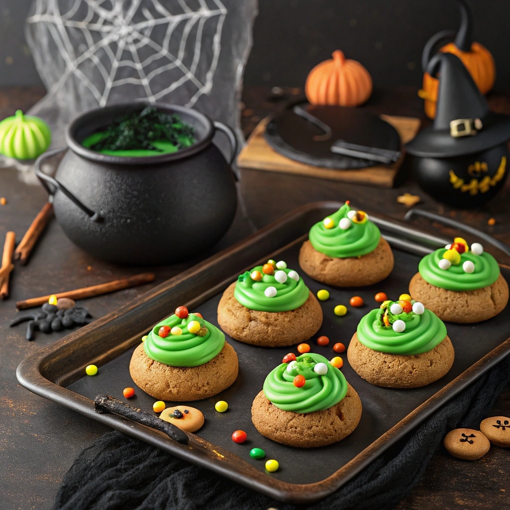 Cauldron Cookies Halloween spooky dessert recipe
